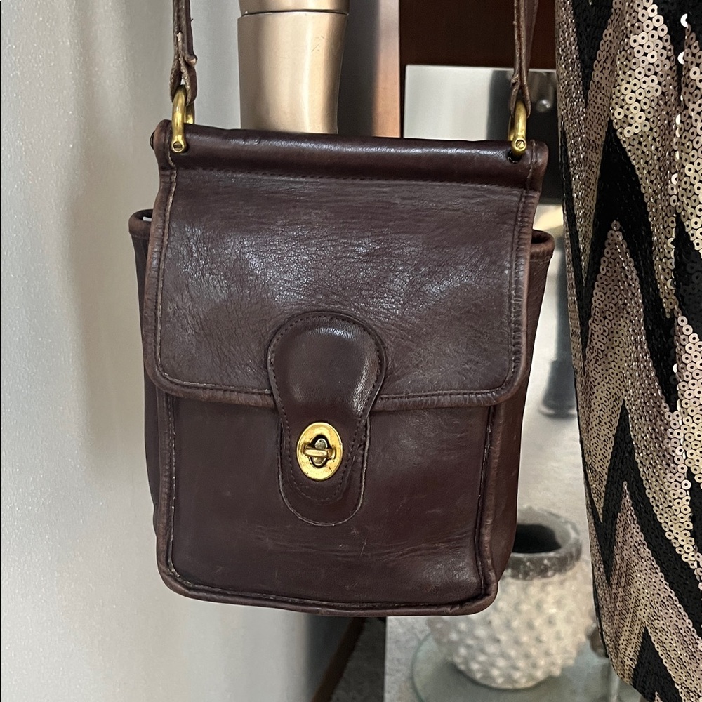 Coach Dark Brown vintage Murphy Leather Shoulder Bag